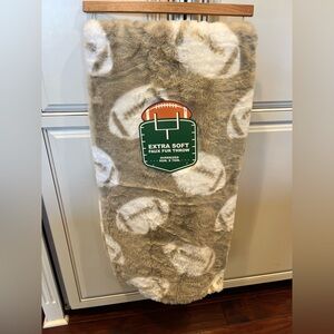Extra Soft Faux Fur Football Throw Blanket